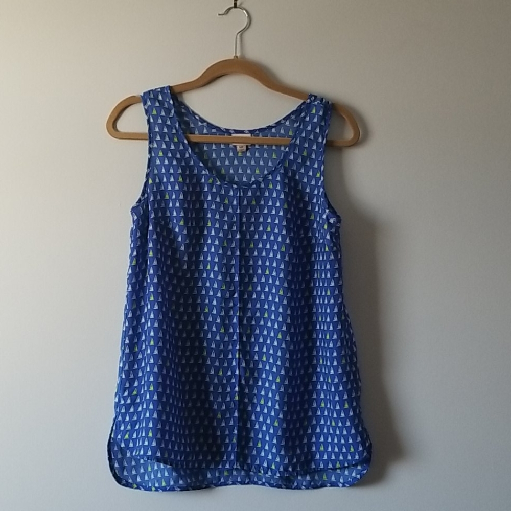 💎3/$12 Merona blue sailboats breezy tank Sm